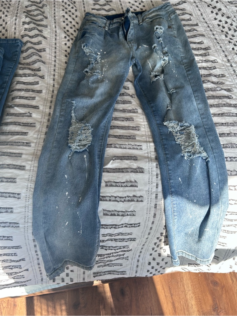 Women’s Skinny Distressed Light Blue Jeans